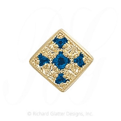 GS074 S - 14 Karat Gold Sapphire Slide 
